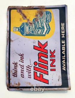 Vintage Inkpot Graphics Champion Flink Ink Advertising Tin Sign Board Rare TS201