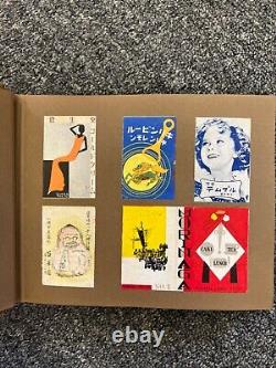 Vintage Japanese Advertising Labels Scrapbook Rare 1930s-50s Ephemera