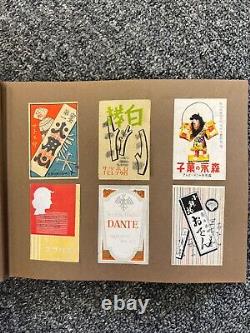 Vintage Japanese Advertising Labels Scrapbook Rare 1930s-50s Ephemera