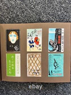 Vintage Japanese Advertising Labels Scrapbook Rare 1930s-50s Ephemera