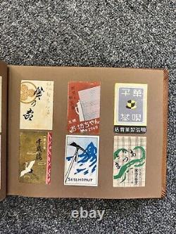 Vintage Japanese Advertising Labels Scrapbook Rare 1930s-50s Ephemera