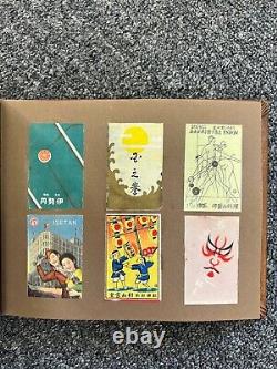 Vintage Japanese Advertising Labels Scrapbook Rare 1930s-50s Ephemera
