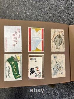 Vintage Japanese Advertising Labels Scrapbook Rare 1930s-50s Ephemera