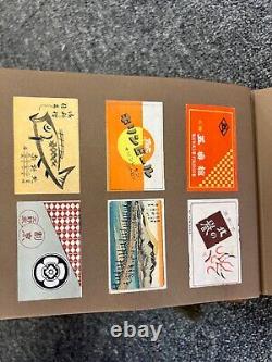 Vintage Japanese Advertising Labels Scrapbook Rare 1930s-50s Ephemera