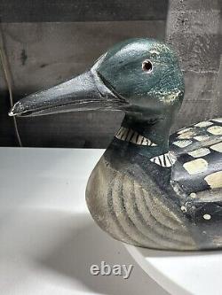 Vintage KEEN KUTTER Wood Painted Duck Decoy Display Advertisement Rare