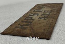 Vintage KIPS BAY ALE Sign 1930's Metal Beer ADVERTISING NYC Brewery RARE