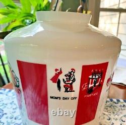 Vintage Kentucky Fried Chicken Bucket Light Glass Globe KFC Shade Retro Rare