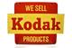 Vintage Kodak Porcelain Enamel Double-Sided Advertising Sign Rare 24 x 18 Inches