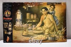 Vintage Lantern Advertising Tin Sign Cooking Stove Mantle Prabhat Brand Rare 08