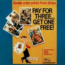 Vintage Late 1970s Original Rare Kodak Set Of 8 Advertising Signs