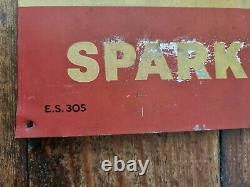 Vintage Lodge Spark Plugs Advertising Sign Tin Automobilia Motoring Garage Rare