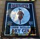 Vintage London Gin Beefeater Mirror Advertising Picture Large Rare Pub Mancave