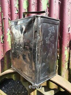 Vintage MP Motor Spirit 2 Gallon Petrol Can Automobilia Collectable RARE 1925