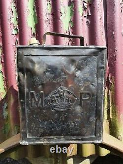 Vintage MP Motor Spirit 2 Gallon Petrol Can Automobilia Collectable RARE 1925