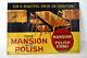 Vintage Mansion Polish Advertising Tin Sign Hygienic Wax For Wood Surfaces Rare