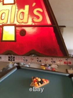Vintage McDonald's Stained Glass Style Chandelier Rare Golden Arches Light