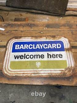 Vintage Metal Sign Rare Original Double Sided