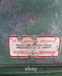 Vintage Morris's Shrewsbury 5 Gallon Pyramid Oil Can Automobilia Garage, Rare