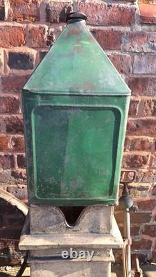 Vintage Morris's Shrewsbury 5 Gallon Pyramid Oil Can Automobilia Garage, Rare