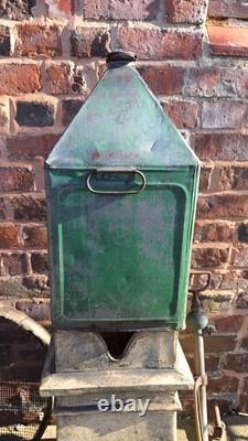 Vintage Morris's Shrewsbury 5 Gallon Pyramid Oil Can Automobilia Garage, Rare