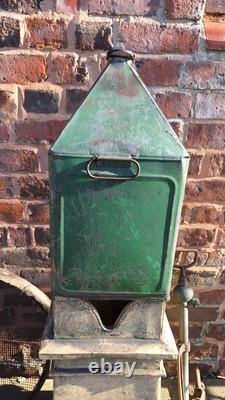 Vintage Morris's Shrewsbury 5 Gallon Pyramid Oil Can Automobilia Garage, Rare