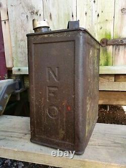 Vintage NFO Motor Spirit 2 Gallon Petrol Can Automobilia Collectable RARE 1926