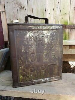 Vintage NFO Motor Spirit 2 Gallon Petrol Can Automobilia Collectable RARE 1926