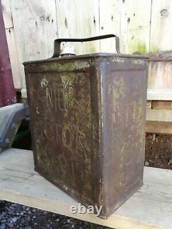 Vintage NFO Motor Spirit 2 Gallon Petrol Can Automobilia Collectable RARE 1926