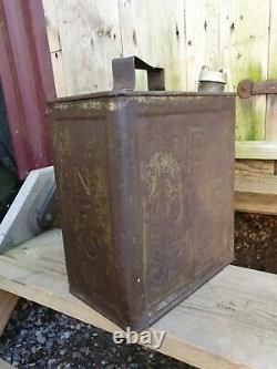 Vintage NFO Motor Spirit 2 Gallon Petrol Can Automobilia Collectable RARE 1926