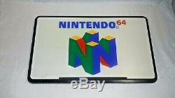 Vintage NINTENDO 64 Promotional Retail Store RARE DISPLAY SIGN N64 Double-Sided