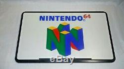 Vintage NINTENDO 64 Promotional Retail Store RARE DISPLAY SIGN N64 Double-Sided