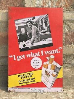 Vintage Old 1930's Wills Bristol Filter Cigarette Adv Tin Sign Board Rare