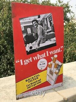 Vintage Old 1930's Wills Bristol Filter Cigarette Adv Tin Sign Board Rare