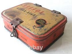 Vintage Old 1930s Sharps Super Kreem Toffee Advertising Tin Box Rare England