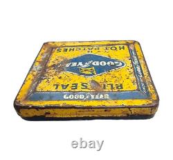 Vintage Old Antique Rare Goodyear Tyre Hot Patches Litho. Tin Box / Sign Board
