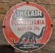 Vintage Old Antique Rare Sinclair Engine Oil Stamped Porcelain Enamel Sign