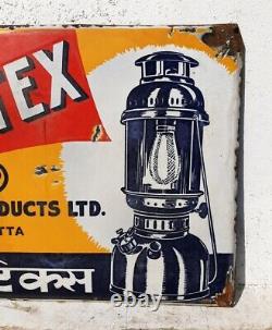 Vintage Old Britex Dazzle Product Lamp Lantern Ad Porcelain Enamel Rare Sign