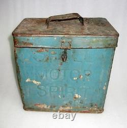 Vintage Old Collectible Rare SHELL MOTOR SPIRIT Advertisement Tin / Cans-tier