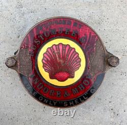 Vintage Old Rare Copper Enamel Shell Motor Oil RustomJee & Co. Logo Batch