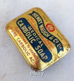 Vintage Old Rare Hodgson & Simpson Ltd. Medical Carbolic Soap Unused Tin Box