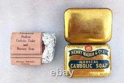 Vintage Old Rare Hodgson & Simpson Ltd. Medical Carbolic Soap Unused Tin Box