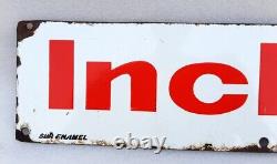 Vintage Old Rare Inchek Tyre Highway Oil Gas Station Porcelain Enamel Sign Board