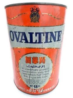 Vintage Old Rare Ovaltine Tonic Food Beverage Advertising Litho Tin Box England