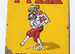 Vintage Old Rare Pyrex For Fevers Bengal Chemical Ad Porcelain Enamel Sign Board