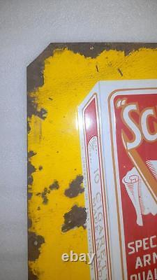 Vintage Old Rare Scissors Cigarettes Ad Porcelain Enamel Sign Board England