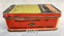 Vintage Old Rare Whiteley Component Ltd Automotive Parts Litho Tin Box England