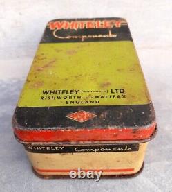 Vintage Old Rare Whiteley Component Ltd Automotive Parts Litho Tin Box England