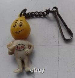 Vintage Old Ultra Rare Esso Argentina Keychain Mascot Figure Advertising