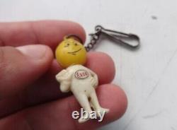 Vintage Old Ultra Rare Esso Argentina Keychain Mascot Figure Advertising