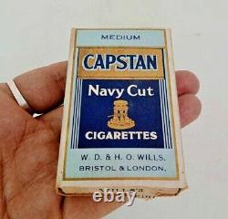 Vintage Old Very Rare Capstan Navy Cut Cigarette Litho Paper Packed Box, London
